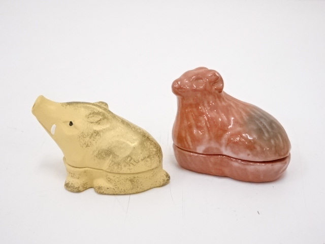 干支未・亥香合2点